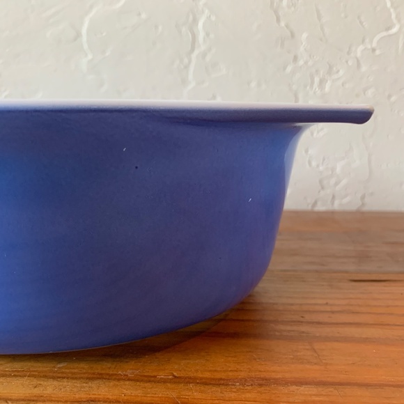 Vintage Pyrex Blue 2.5 Qt Oval Casserole Dish | Mid Century Modern - Picture 10 of 16